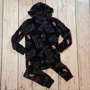 Abercrombie Black and Pink PJ Onsie